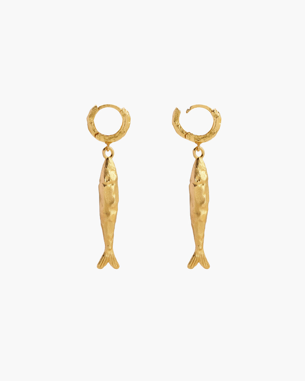 Gold Anchovy Earrings