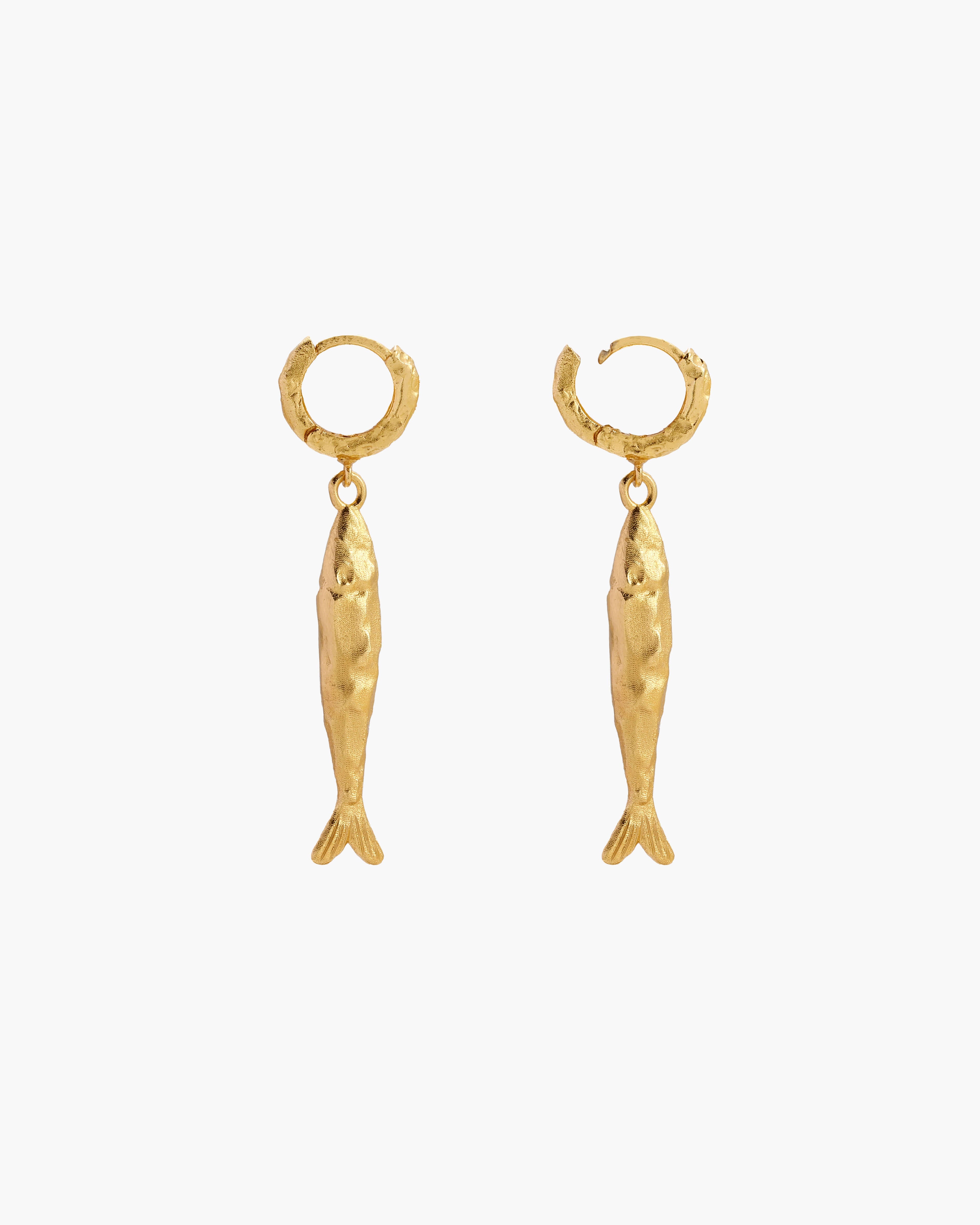 Gold Anchovy Earrings