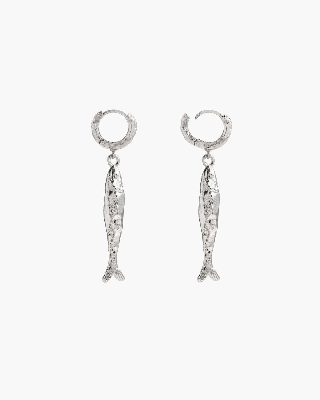 Silver Anchovy Earrings