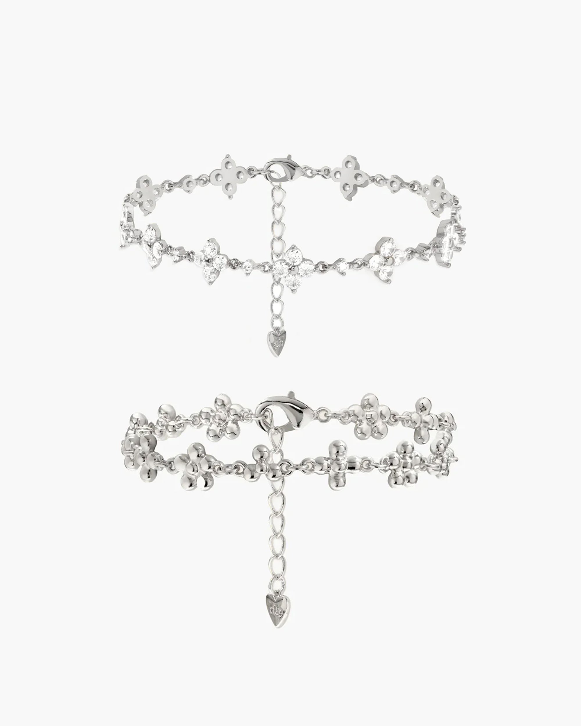 Sparkle Clover Bracelet in Silver