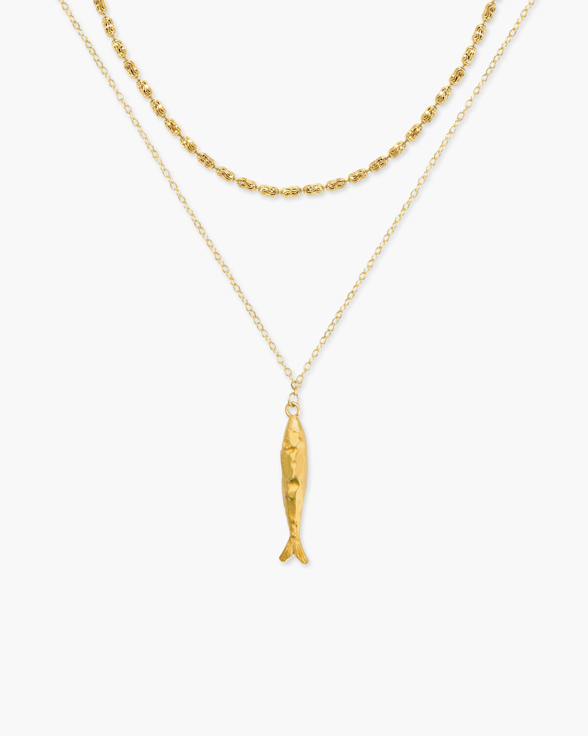 Gold Anchovy Necklace