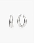 Orin Large Hoop Earrings in Silver