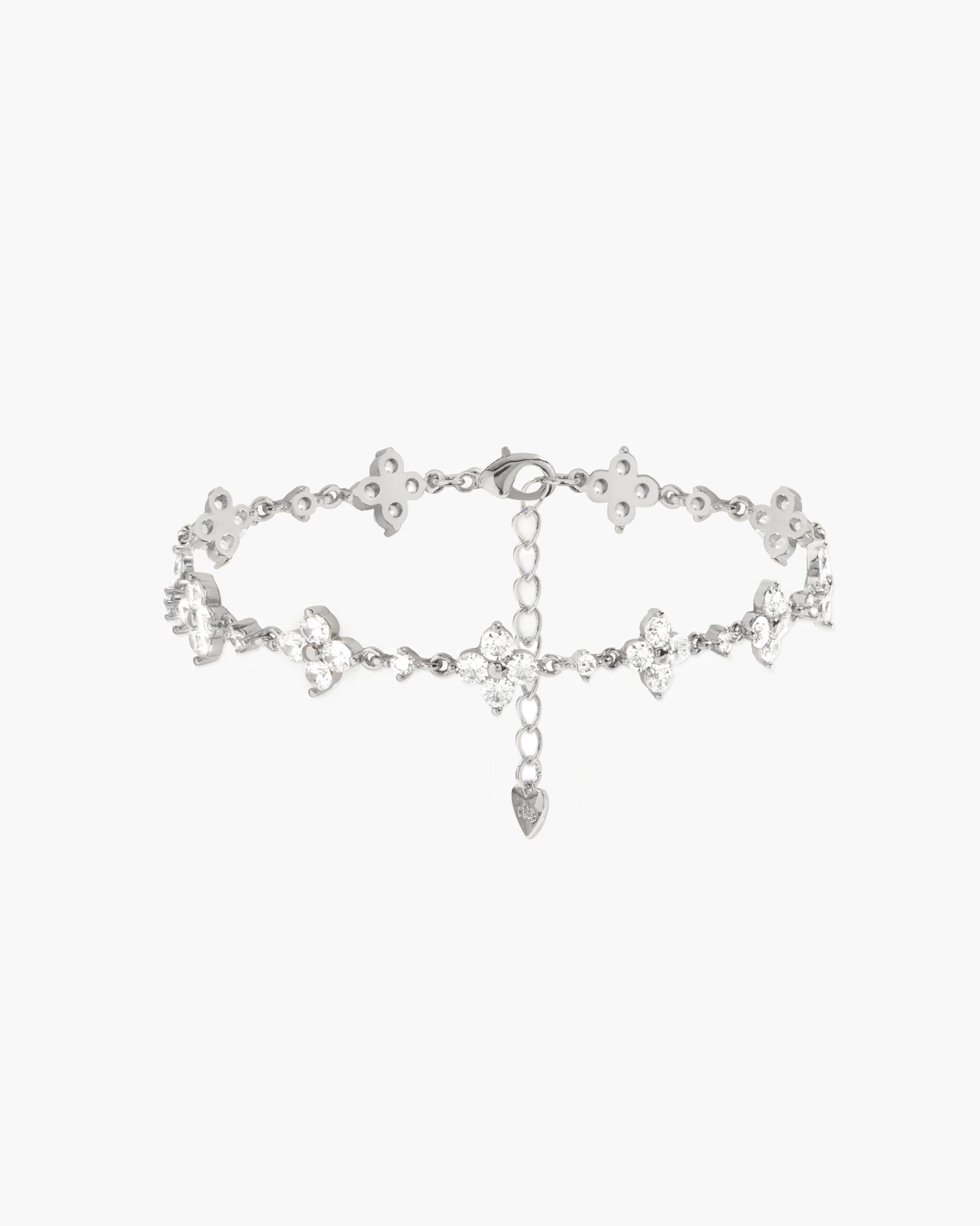 Sparkle Clover Bracelet in Silver