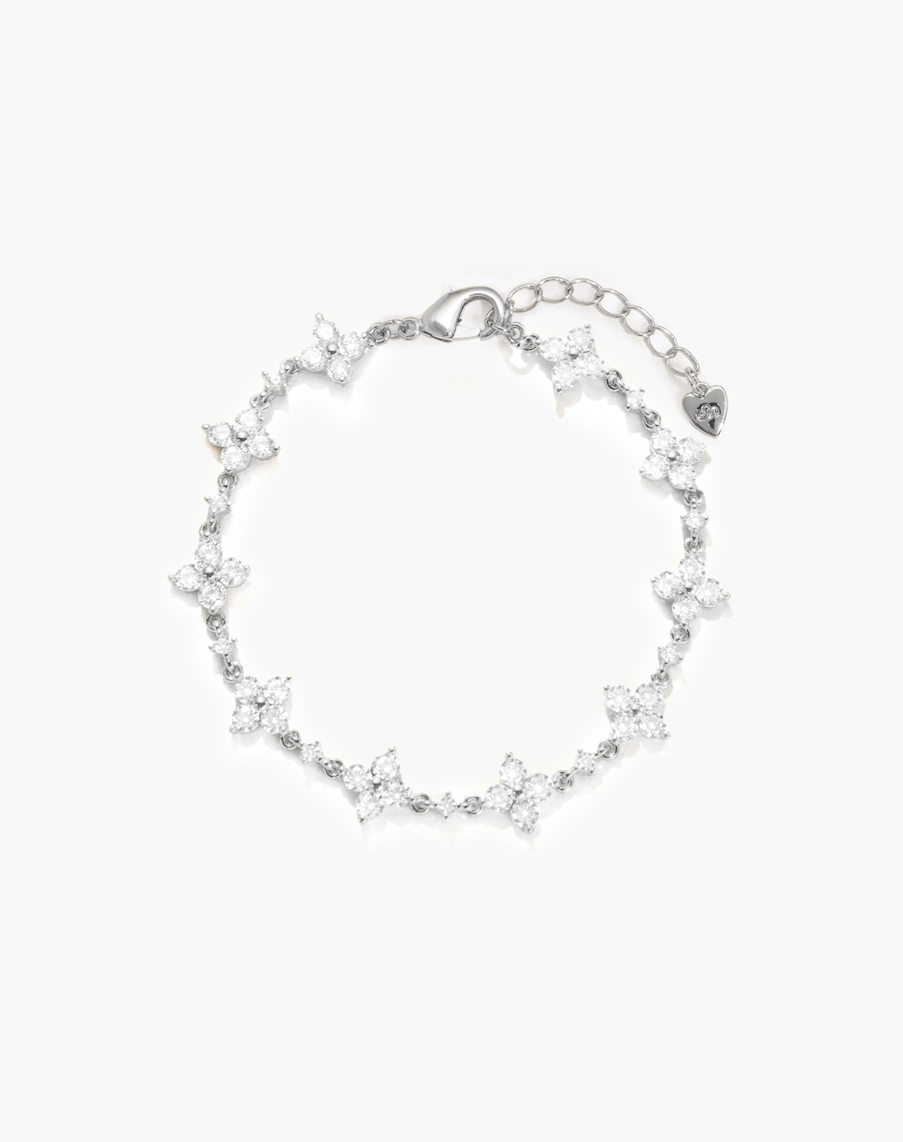 Sparkle Clover Bracelet in Silver