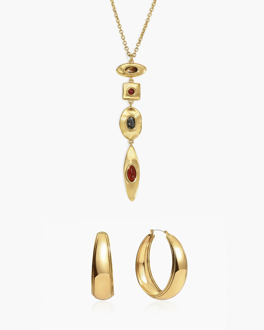 Orin Large Hoop Earrings in Silver