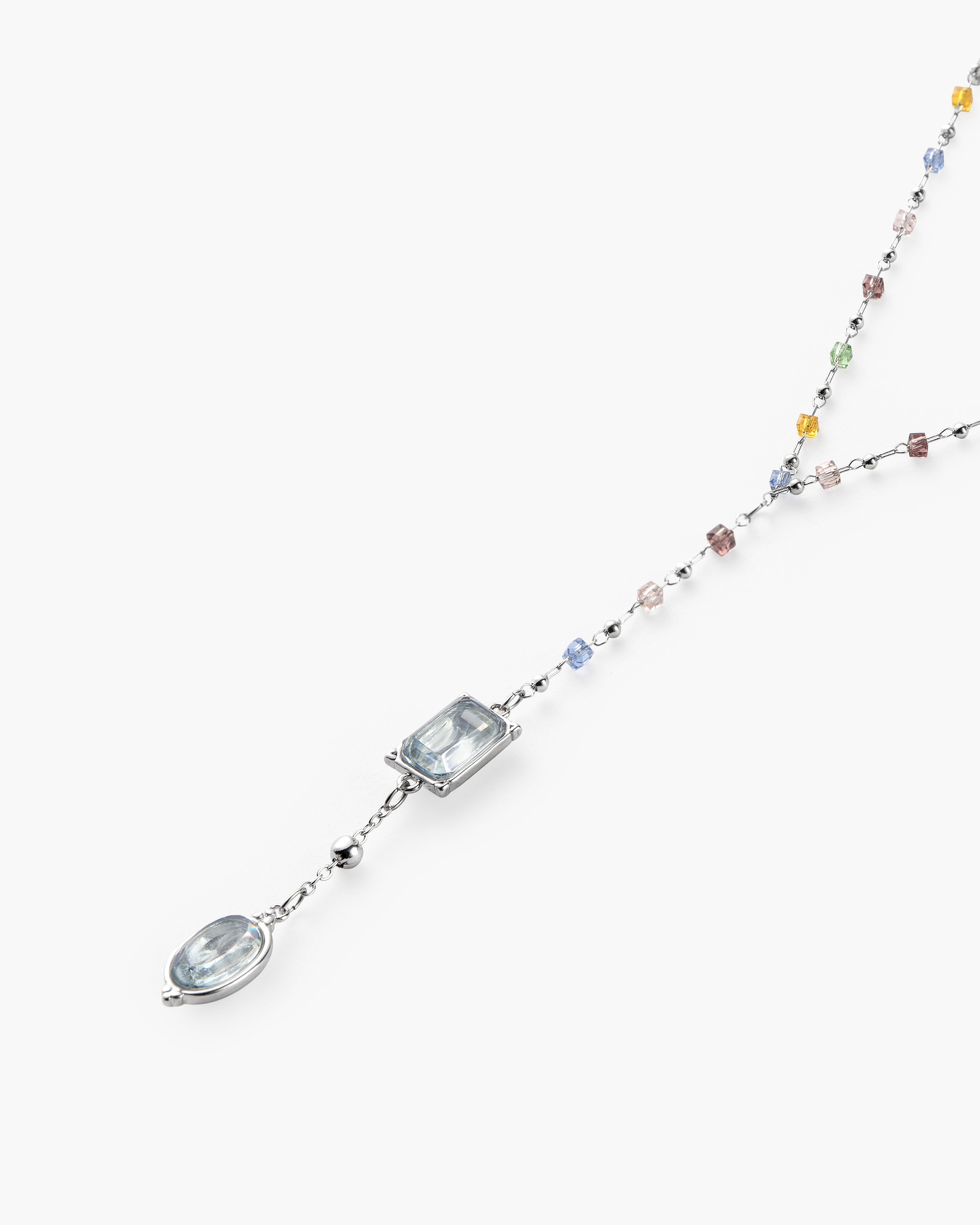 Celestial Lariat Necklace in Silver