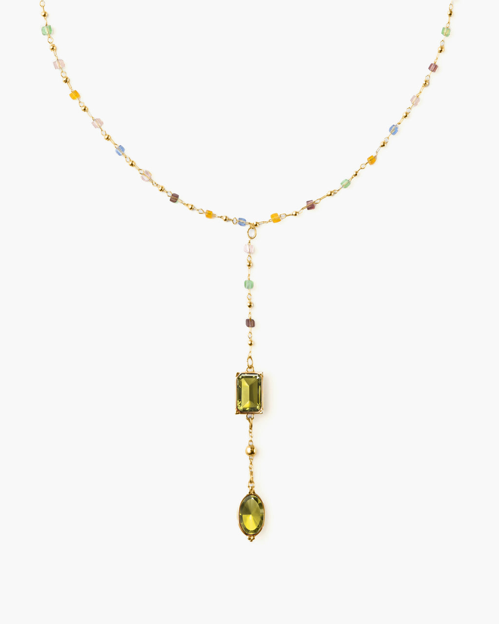 Celestial Lariat Necklace in Silver