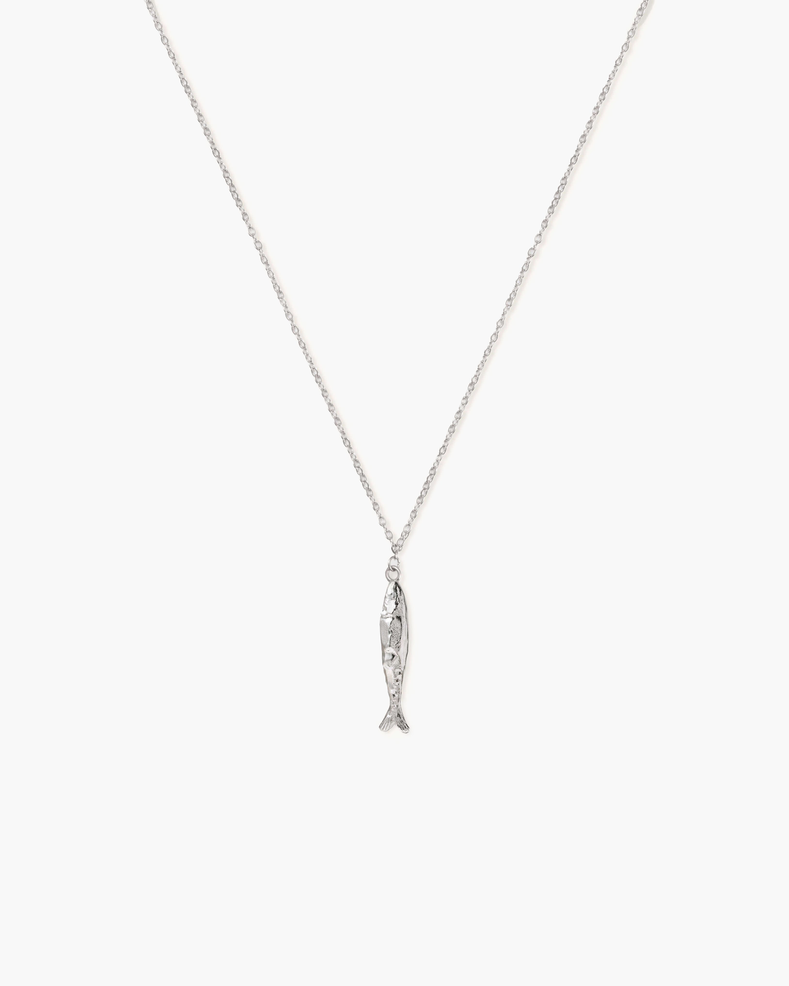 Silver Anchovy Necklace