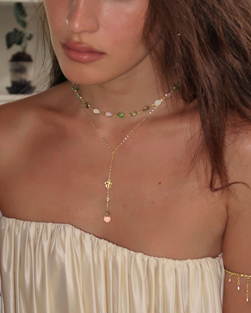 Whimsical Romance Stone Necklace