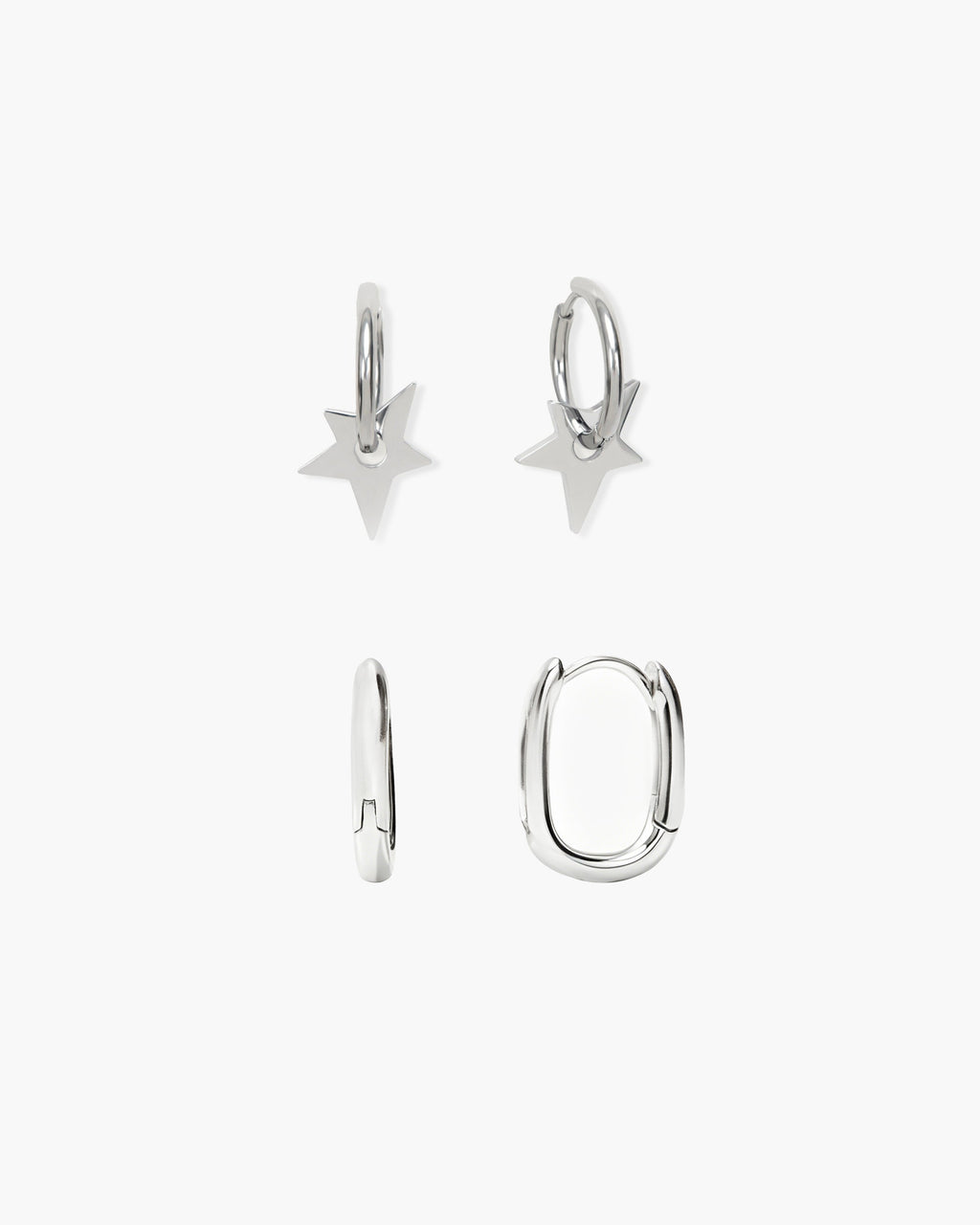 Silver Link Earrings