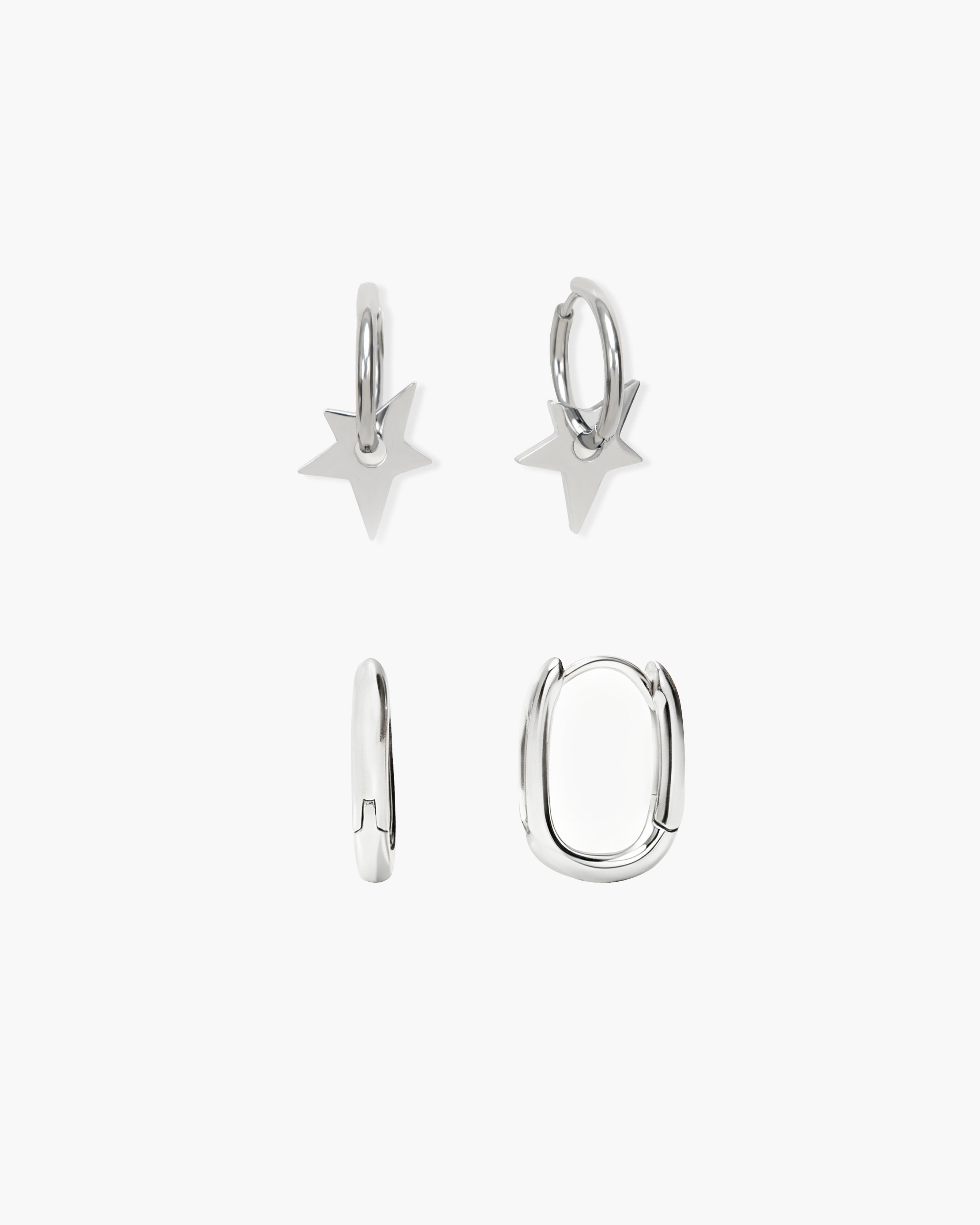 Silver Link Earrings
