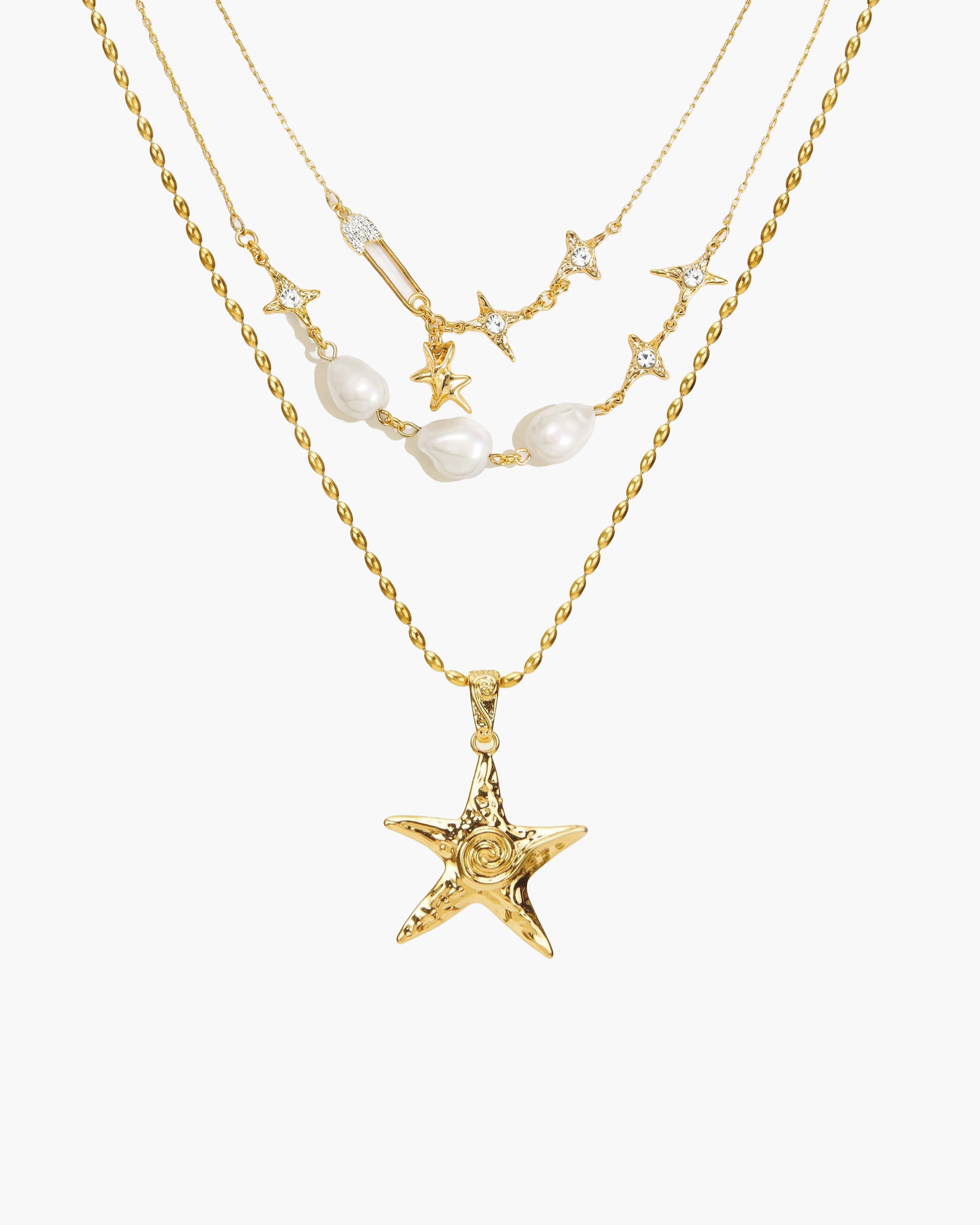 Gold Starfish Necklace