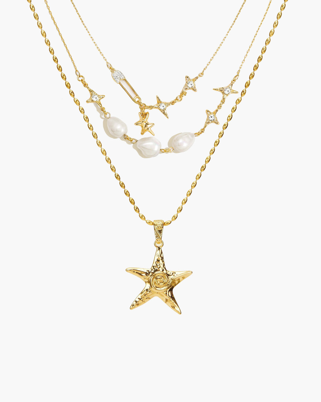 Silver Starfish Necklace