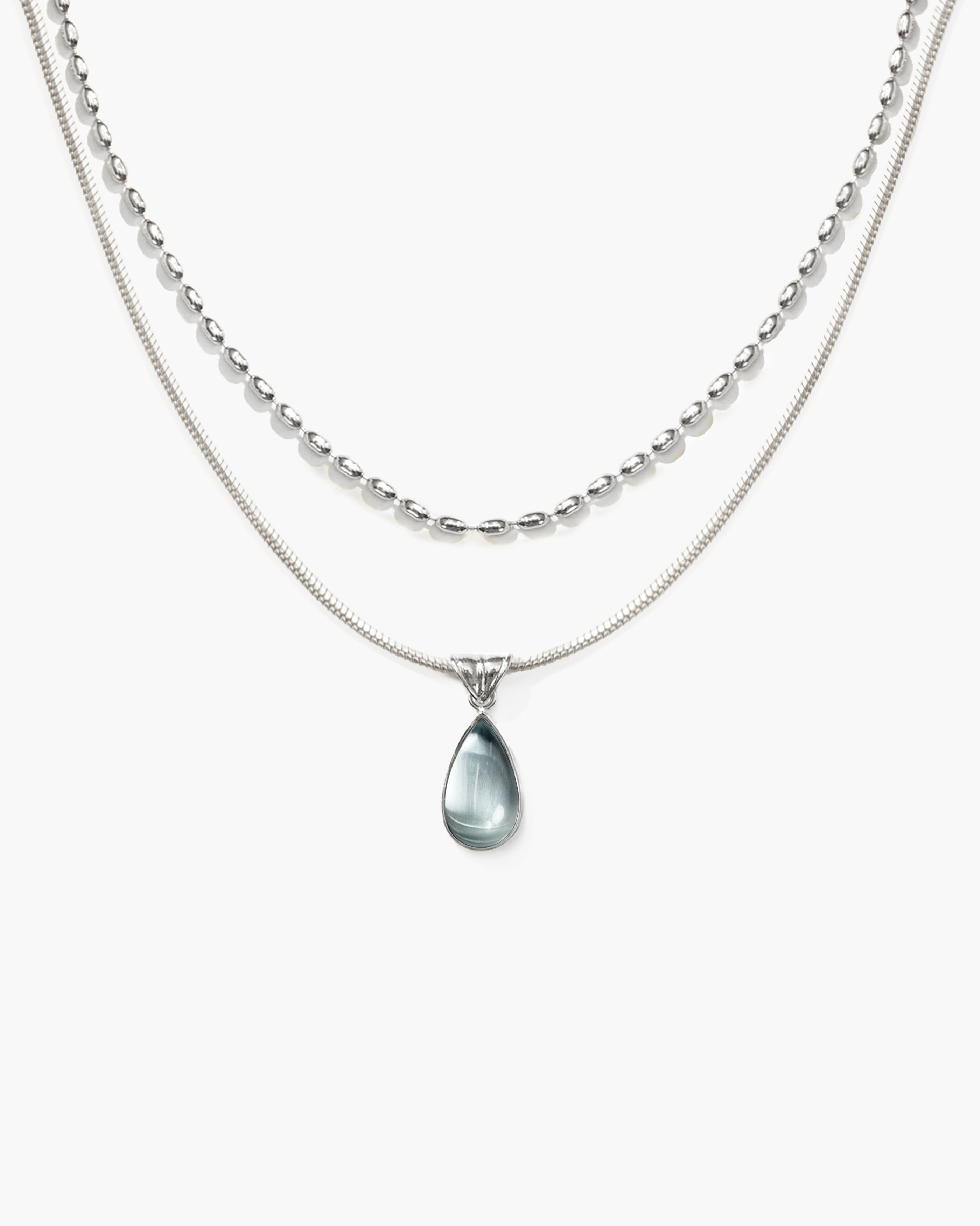 Waterdrop Necklace in Marine Blue